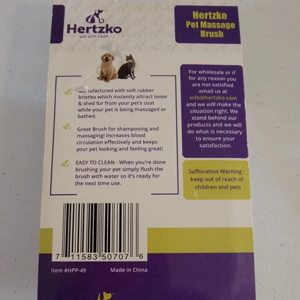 Hertzko Pet Bath & Massage Brush -New